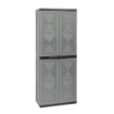 ARMADIO BASIC LINE CON 3 RIPIANI REGOLABILI PER INTERNO E ESTERNO - DARK GREY DIMENSIONE 65X37X165H CM
