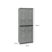 ARMADIO BASIC LINE CON 3 RIPIANI REGOLABILI PER INTERNO E ESTERNO - DARK GREY DIMENSIONE 65X37X165H CM