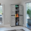 ARMADIO BASIC LINE CON 3 RIPIANI REGOLABILI PER INTERNO E ESTERNO - DARK GREY DIMENSIONE 65X37X165H CM