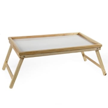 TAVOLINO DA LETTO IN LEGNO RICHIUDIBILE CHIUSO 50X30 CM APERTO 63X30X21CM