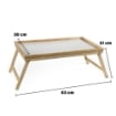 TAVOLINO DA LETTO IN LEGNO RICHIUDIBILE CHIUSO 50X30 CM APERTO 63X30X21CM