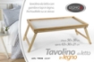 TAVOLINO DA LETTO IN LEGNO RICHIUDIBILE CHIUSO 50X30 CM APERTO 63X30X21CM