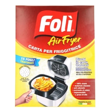 FOLI  CARTA DA FORNO PER FRIGGITRICE AD ARIA ROTONDI D18CM