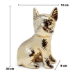 STATUA DECORATIVA IN CERAMICA CANE BULLDOG IN COLORE ORO 14X9X20 CM