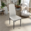 SEDIA IMBOTTITA CON SEDUTA SIMILPELLE E GAMBE IN METALLO  DIMENSIONI 40X41X95 CM COLORE BIANCO