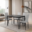 SEDIA IMBOTTITA CON SEDUTA SIMILPELLE E GAMBE IN METALLO  DIMENSIONI 40X41X95 CM COLORE BIANCO