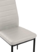 SEDIA IMBOTTITA CON SEDUTA SIMILPELLE E GAMBE IN METALLO  DIMENSIONI 40X41X95 CM COLORE BIANCO