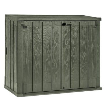 BAULE DA GIARDINO, CONTENITORE DA INTERNO O ESTERNO PORTA-ATREZZI UV RESISTENTE - FOREST GREEN 129,8X74,5X111H CM 