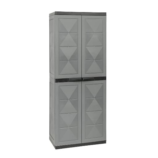 MA MAISON ARMADIO BASIC LINE CON 1 PORTA SCOPE E 3 RIPIANI REGOLABILI - DARK GREY DIMENSIONE 65X37X165