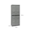 MA MAISON ARMADIO BASIC LINE CON 1 PORTA SCOPE E 3 RIPIANI REGOLABILI - DARK GREY DIMENSIONE 65X37X165