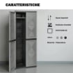 MA MAISON ARMADIO BASIC LINE CON 1 PORTA SCOPE E 3 RIPIANI REGOLABILI - DARK GREY DIMENSIONE 65X37X165