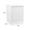 MA MAISON COPRILAVATRICE SINGOLO CON APERTUTA A SERRANDA DIMENSIONE 65X68X88H CM- COLORE BIANCO