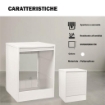 MA MAISON COPRILAVATRICE SINGOLO CON APERTUTA A SERRANDA DIMENSIONE 65X68X88H CM- COLORE BIANCO