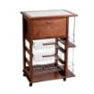 CARRELLO PORTAFRUTTA VESUVIO NOCE CON PORTA PANE E BOTTIGLIERA 85 X 59 X 39 CM