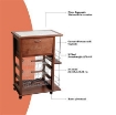 CARRELLO PORTAFRUTTA VESUVIO NOCE CON PORTA PANE E BOTTIGLIERA 85 X 59 X 39 CM