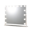 SPECCHIO RETTANGOLARE  HOLLYWOOD DA TAVOLO CON 15 LED CON 3 LUCI REGOLABILI, ACCENSIONE TOUCH CON SPINA DIMENSIONE 58X46 CM