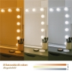 SPECCHIO RETTANGOLARE  HOLLYWOOD DA TAVOLO CON 15 LED CON 3 LUCI REGOLABILI, ACCENSIONE TOUCH CON SPINA DIMENSIONE 58X46 CM