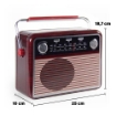 CONTENITORE DI LATTA MULTIUSO "RADIO VINTAGE" 18,7X10X25H CM