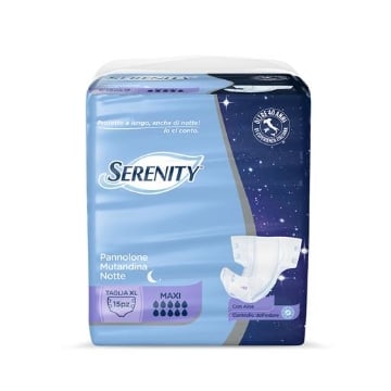 SERENITY PANNOLONE MUTANDINA MAXI CON ALOE NOTTE TAGLIA XL 15 PZ