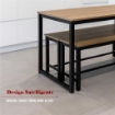 SET TAVOLO CON 2 PANCHE IN LEGNO120X60X74 CM NATURALE