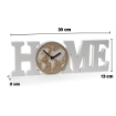 OROLOGIO IN LEGNO "HOME" DA PARETE O TAVOLO 39 X 2 X 13H CM
