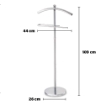 INDOSSATORE MONOSPALLA CON APPENDIABITI SILVER CROMATO 44 X 26 X H 110 CM