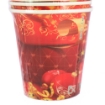 BICCHIERI DI CARTA DI NATALE COLORE ROSSO CON MOTIVO NATALIZIO 50PZ 200CC 