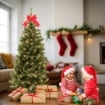 ALBERO DI NATALE ROCCARASO 120 CM VERDE ARTIFICIALE CON 208 RAMI USATO COME NUOVO