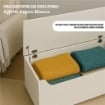 PANCA CONTENITORE REALIZZATA IN LEGNO100X40X35 CM COLORE BIANCO