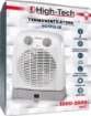 HIGHTECH TERMOVENTILATORE OSCILLANTE, TERMOSTATO AMBIENTE REGOLABILE, PROTEZIONE DA SURRISCALDAMENTO BIANCO 1000-2000W 