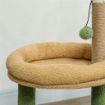 ALBERO TIRAGRAFFI PER GATTI CON CASETTA LETTINO E 2 PALLINE IN LEGNO E POLIESTERE 44X30X98 CM VERDE E MARRONE