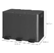 BIDONE IMMONDIZIA A 3 SEZIONI DA 20L CON CHIUSURA SILENZIOSA, IN ACCIAIO INOX E PP 61.9X36.6X56.7 CM, NERO