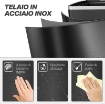 BIDONE IMMONDIZIA A 2 SEZIONI DA 20L CON COPERCHIO SILENZIOSO, IN ACCIAIO INOX E PP, 40X34.8X59 CM, NERO