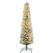 ALBERO DI NATALE INNEVATO CON 329 RAMI E LUCI LED BIANCHE, IN PLASTICA E METALLO, Ï52X180 CM, VERDE