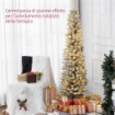ALBERO DI NATALE INNEVATO CON 329 RAMI E LUCI LED BIANCHE, IN PLASTICA E METALLO, Ï52X180 CM, VERDE