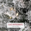 ALBERO DI NATALE INNEVATO CON 329 RAMI E LUCI LED BIANCHE, IN PLASTICA E METALLO, Ï52X180 CM, VERDE