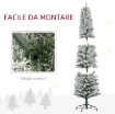 ALBERO DI NATALE INNEVATO CON 329 RAMI E LUCI LED BIANCHE, IN PLASTICA E METALLO, Ï52X180 CM, VERDE
