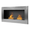 CAMINO A BIOETANOLO REALIZZATO IN ACCIAIO INOX CON 2 BRUCIATORI 1.5LT 110X54X14CM