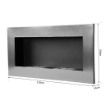CAMINO A BIOETANOLO REALIZZATO IN ACCIAIO INOX CON 2 BRUCIATORI 1.5LT 110X54X14CM
