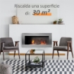 CAMINO A BIOETANOLO REALIZZATO IN ACCIAIO INOX CON 2 BRUCIATORI 1.5LT 110X54X14CM
