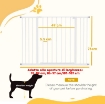 CANCELLETTO PER CANI ESTENSIBILE DA 72 A 107 CM CON MONTAGGIO A PRESSIONE 