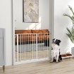 CANCELLETTO DI SICUREZZA PER CANI IN ACCIAIO E ABS, ESTENSIBILE 75-115CM PER SCALE E PORTE, BIANCO