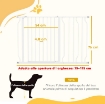 CANCELLETTO DI SICUREZZA PER CANI IN ACCIAIO E ABS, ESTENSIBILE 75-115CM PER SCALE E PORTE, BIANCO