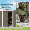 CASETTA DA GIARDINO CON PORTA SCORREVOLE IN ACCIAIO 345X280.5X169-201 CM GRIGIO