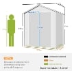 CASETTA DA GIARDINO CON FINESTRA E DOPPIA PORTA, IN ALLUMINIO E PP, 183X134X210 CM, GRIGIO