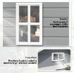 CASETTA DA GIARDINO CON FINESTRA E DOPPIA PORTA, IN ALLUMINIO E PP, 183X134X210 CM, GRIGIO