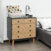 CASSETTIERA PER CAMERA DA LETTO IN LEGNO STILE VINTAGE INDUSTRIALE