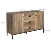CREDENZA MODERNA CON 2 ARMADIETTI A 2 ANTE E 3 CASSETTI 120X39.5X77 CM MARRONE