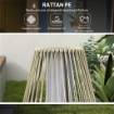 LAMPADA SOLARE DA GIARDINO CON ILLUMINAZIONE LED, IN PE, RATTAN E ACCIAIO, Ï26X72 CM, GRIGIO