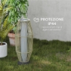 LAMPADA SOLARE DA GIARDINO CON ILLUMINAZIONE LED, IN PE, RATTAN E ACCIAIO, Ï26X72 CM, GRIGIO